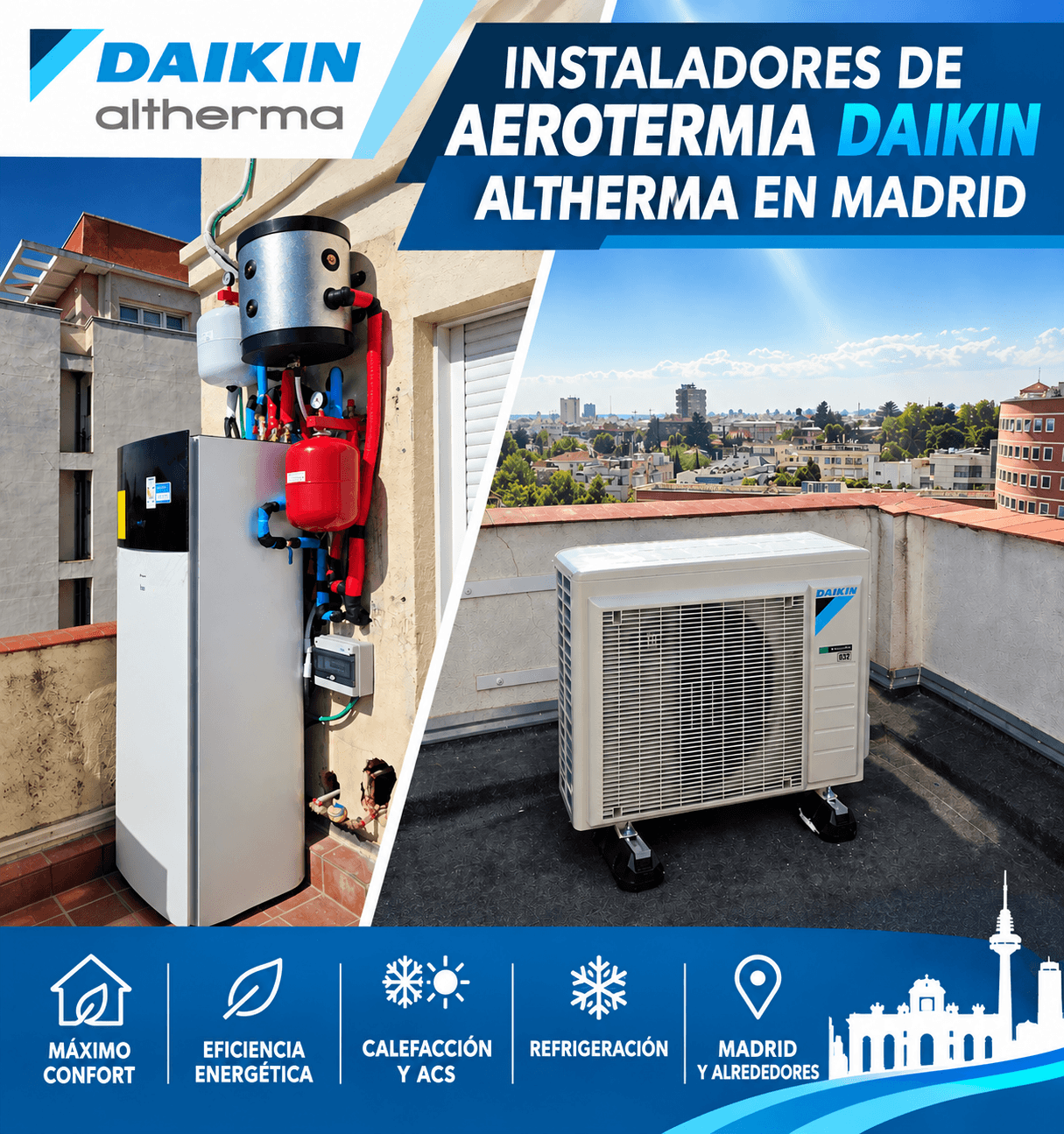Precio aerotermia Daikin Altherma Madrid